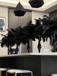 Medium Black Ostrich Feather