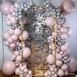 Double Layer Backdrop with Balloon Garland
