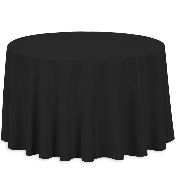 Black Round Table Cloth