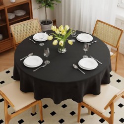 Black Round Table Cloth