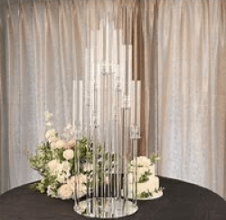 10 arm candelabra clear (10 pieces)