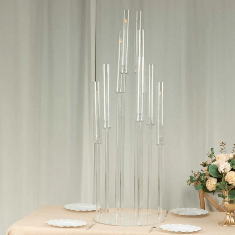 10 arm candelabra clear (10 pieces)