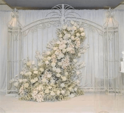 Double Layer Backdrop with 5-7ft Floral Garland