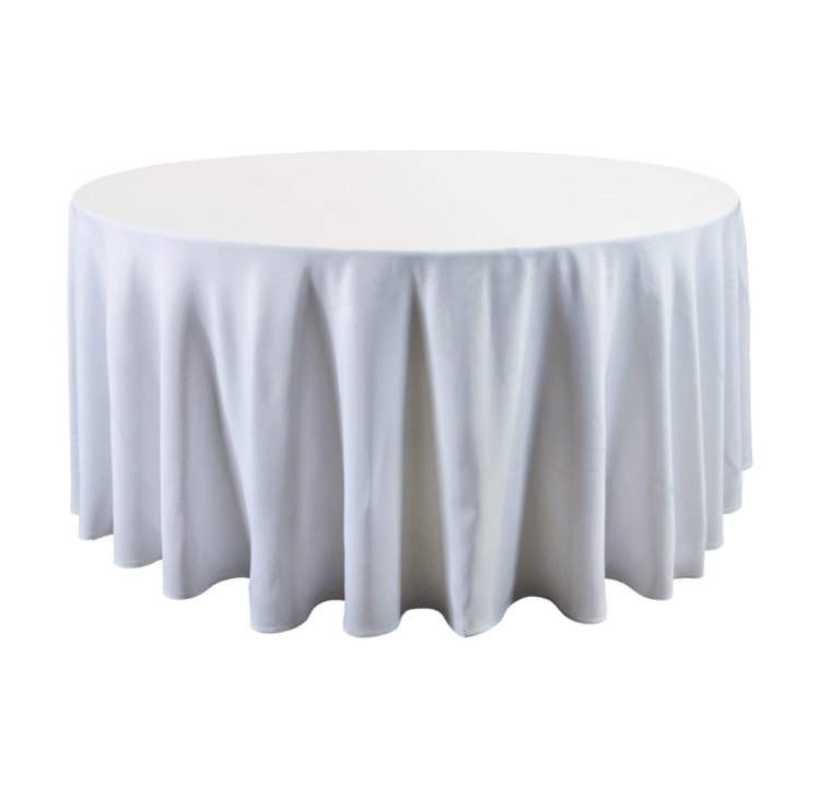 White Round Tablecloth