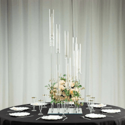 10 arm candelabra clear (10 pieces)