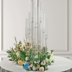 10 arm candelabra clear (10 pieces)